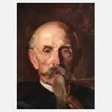 Heinrich Plühr, Herrenportrait, 1924, Öl auf mit Leinen kaschiertem Karton