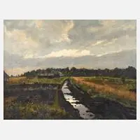Robert Raudner, Torfstecher im Dachauer Moos, 1901, Öl auf Leinwand