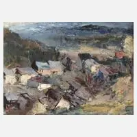 Anton Richter, Blick ins Tal, Öl auf Hartfaserplatte