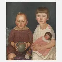 Martin Salcman, Kinderbildnis, Öl auf Leinwand
