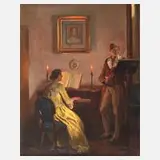 Richard Schaupp, Hausmusik, 1927, Öl auf Leinwand