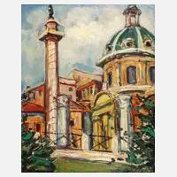 Albert Schellerer, Forum Trajanum, Öl auf Leinwand