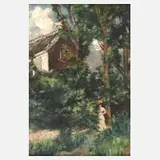 Charlotte Starke Reger, "Jardin press Brabant", Öl auf Leinwand