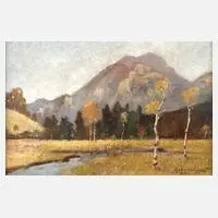 Hermann von Le Suire, Voralpenlandschaft, 1861, Öl auf Leinwand