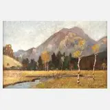 Hermann von Le Suire, Voralpenlandschaft, 1861, Öl auf Leinwand