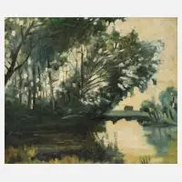 Josef Willroider, Seelandschaft, Öl auf Holztafel