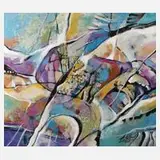 Atanas Kotzev, Abstrakte Komposition 2, 2002, Öl auf Malplatte