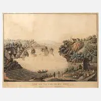 Joseph Steingrübl, Der Rheinfall von Schaffhausen, Lithographie
