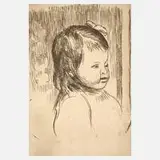 Pierre-Auguste Renoir, "Buste d'enfant ", Radierung