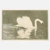 Carl Tiehmann, "Schwan", 1907, Farbholzschnitt