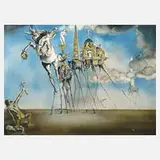 "Die Versuchung des Hl. Antonius" by Salvador Dalí, Farblithographie auf Bütten nach dem 1946 entstandenen Gemälde, sold Mar 2026