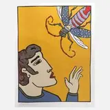 Moritz Götze, "Das Insekt", 2000, Farbserigraphie