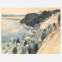 Gitta Gurlitt, Blick ins Tal, Aquarell auf Papier