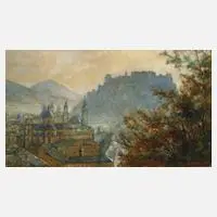 Max Storno, Ansicht Salzburg, Mischtechnik