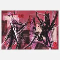 Alf Welski, "Figurativ 1. Variation", Mischtechnik