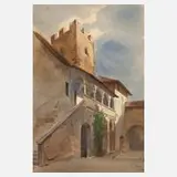 Woldemar Rau, "St. Paul", Aquarell über Bleistiftvorzeichnung