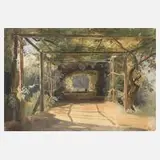 Woldemar Rau, "Villa Malta", 1859, Aquarell über Bleistiftvorzeichnung