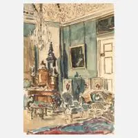 Fritz Beckert, Barocker Salon, Mischtechnik