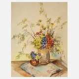 Heinz Himmel, Blumenstillleben, 1953, Mischtechnik