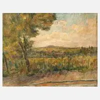 Walter Löhner, Blick auf Mylau, Öl auf festen Karton