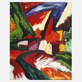T. M. Rotschönberg, Expressive Landschaft, Öl auf Tuch und auf Keilrahmen gespannt