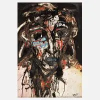 Jean Schmiedel, Weinende, Öl auf Hartfaserplatte