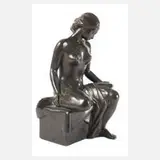 Gunnar Lindhardt Hansen, sitzender weiblicher Akt, Bronze