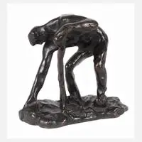 Bernhard Hoetger, Bauer mit Spaten, Bronze