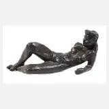Doris Rücker, liegender weiblicher Akt, 1909, Bronze