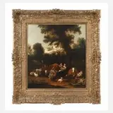 Johannes van der Bent, "Glückliche Familie", Öl auf Leinwand