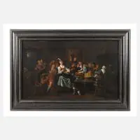Jan Miense Molenaer, Fröhliche Gesellschaft, Öl auf alt geklebter Holzplatte