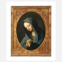 Johann Georg Winter, Andächtige Maria, Öl auf Kupferplatte