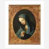 Johann Georg Winter, Andächtige Maria, Öl auf Kupferplatte