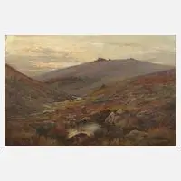 Das Dartmoor by Alfred Fontville de Breanski, Öl auf Leinwand, sold Dec 2025