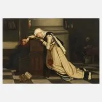 Francois du Mont, Szene aus Goethes "Faust", 1879, Öl auf Leinwand und Keilrahmen