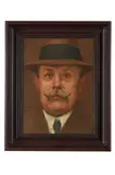 Milan Thomka Mitrovský, Z rodiny Ursíny (Muž v klobúku), 1927, Olej na kartóne