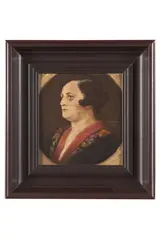 Z rodiny Ursíny (Dáma z trojštvrťového profilu) by Milan Thomka Mitrovský, 1926, Olej na dreve, sold Jun 2022