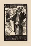 František Bílek, Exlibris pre Alfréda Piffla, Okolo 1935, Drevorez na papieri