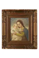 Halász-hradil Elemér, Madona s Ježiškom, Okolo 1930, Olej na plátne
