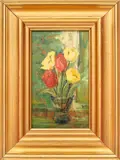 Mária Spoločníková, Kytica tulipánov, Okolo 1955, Olej na dreve