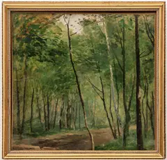 Ľudovít Csordák, Cesta lesom., 1908 (pred 1900), Olej na kartóne
