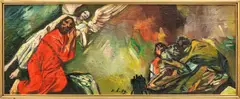 Vincent Hložník, Kristus na hore Olivovej, 1979, Olej na kartóne