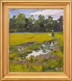 Emil Papp, Letná krajina, 1913, Olej na plátne