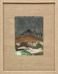 František Sysel, Pod hviezdnou oblohou, Okolo 1980, Akvarel na papieri