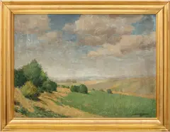 Miklós Jordán, Letná krajina, 1918, Olej na plátne