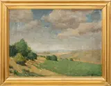 Miklós Jordán, Letná krajina, 1918, Olej na plátne