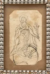 Vojtech Klimkovich, Immaculata, Okolo 1860, Tuš na papieri