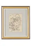Martin Benka, Anjeli so zajačikmi (ilustrácia), Okolo 1945, Tuš na papieri