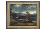 Ladislav Záborský, Podzim na horách, 1943, Olej na kartóne, autorský rám