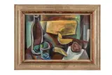Ivan Štubňa, Zátišie s pohárom, 1957, Olej na kartóne